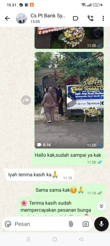 Testimonial Papan Bunga PANGKAJENE KEPULAUAN